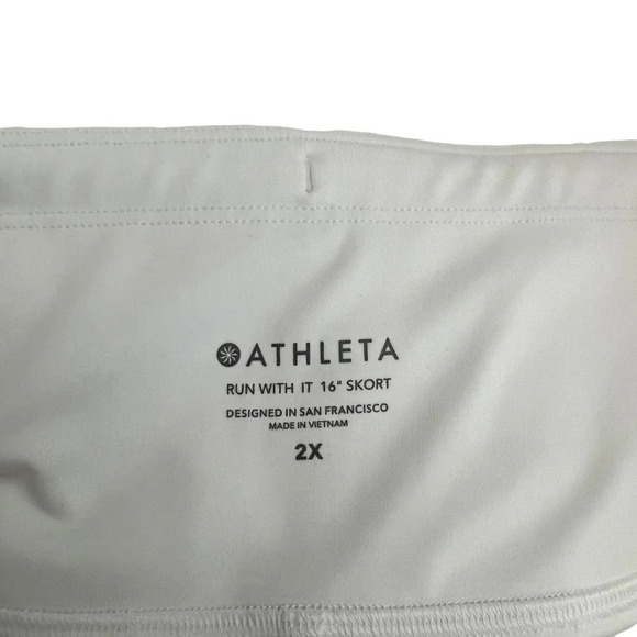 Athleta Run With It 16” Skort in White Plus Size 2X - Picture 12 of 12